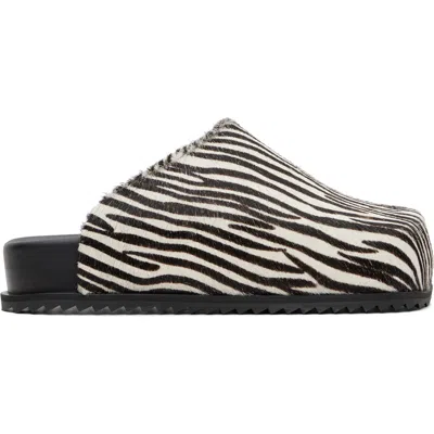 Yume Yume Ssense Exclusive White & Brown Truck Slide Loafers In Zebra