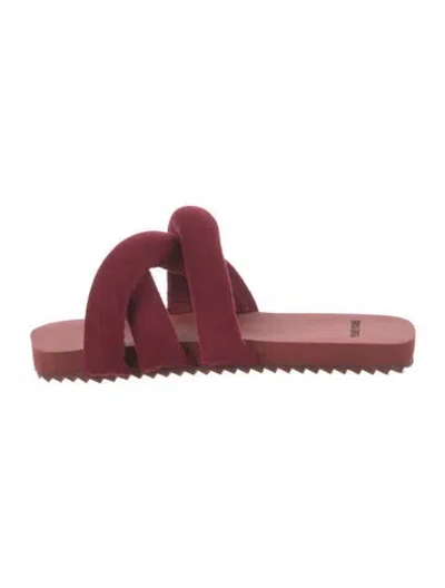 Pre-owned Yume Yume Suede Slides In Red