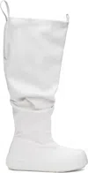 Yume Yume White Fisherman Tall Boots In White