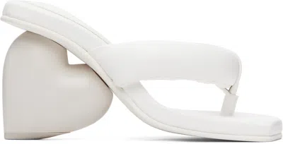 Yume Yume White Love Mule Sandals In Multi