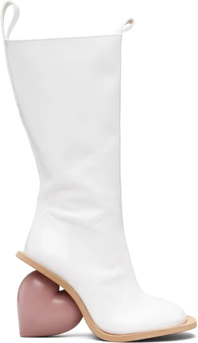 Yume Yume White Love Tall Boots