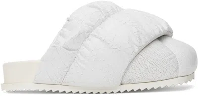 Yume Yume White Tent Mules In White Crack