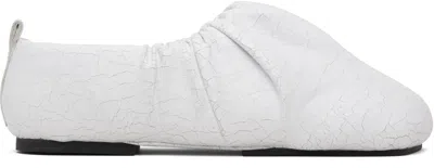 Yume Yume White Wrinkled Loafers