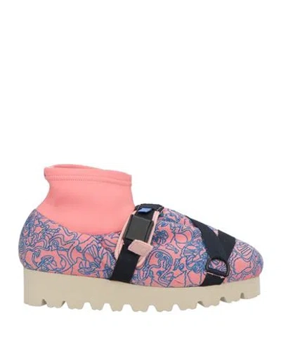 Yume Yume Woman Ankle Boots Pink Size 7 Textile Fibers