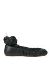 Yume Yume Woman Ballet Flats Black Size 9.5 Textile Fibers