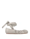 Yume Yume Woman Ballet Flats Grey Size 7 Textile Fibers In Gray