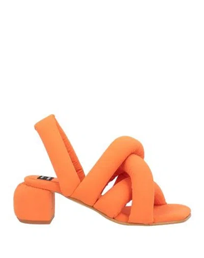 Yume Yume Woman Sandals Orange Size 11 Textile Fibers