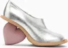 Yume Yume Vegan Leather Mini Love Pumps With Statement Heel 11 Cm In Metal