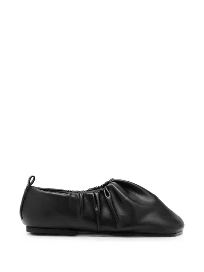 Yume Yume Wrinkle Flat Ballet Flats In Black