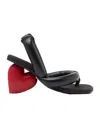 Yumeyume Square Toe High Heels In Black