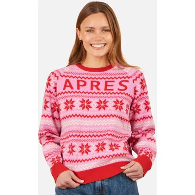 Yumi Après Intarsia Knit Jumper In Red