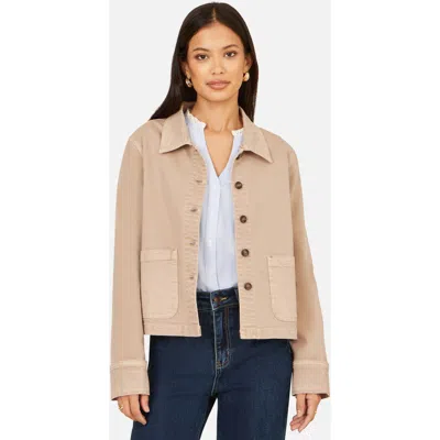 Yumi Canvas Patch Pocket Jacket In Neutral