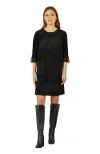 Yumi Cord Tunic Dress With Pockets In Black