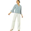 Yumi Daisy Broderie Shirt In Blue