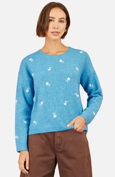 Yumi Daisy Relaxed Jumper In Blue