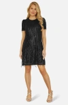 Yumi Dripping Sequin Tunic Dress In Black