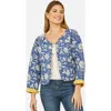 Yumi Floral Reversible Cotton Quilted Jacket In Multi