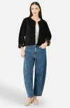 Yumi Jacket With Reversible Leopard Lining In Black