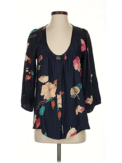Pre-owned Yumi Kim 3/4 Sleeve Blouse In Black