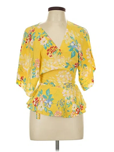 Pre-owned Yumi Kim 3/4 Sleeve Blouse In Yellow