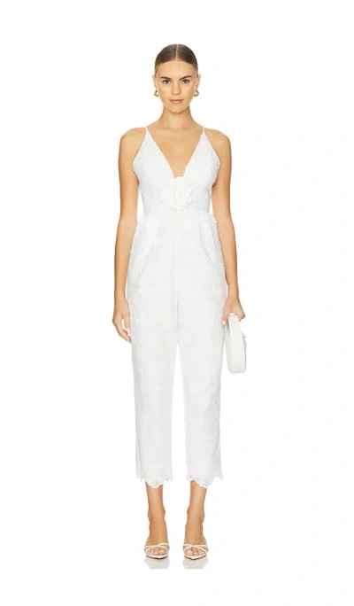 Yumi Kim Becky Jumpsuit In California Eyelet White