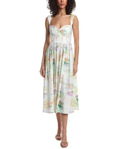 Yumi Kim Brigette Linen-blend Midi Dress In White