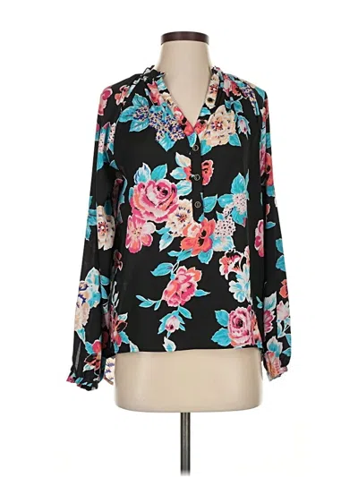 Pre-owned Yumi Kim Long Sleeve Blouse In Black