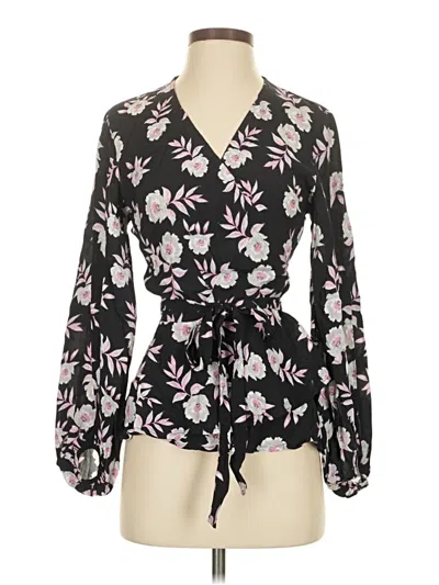 Pre-owned Yumi Kim Long Sleeve Blouse In Black