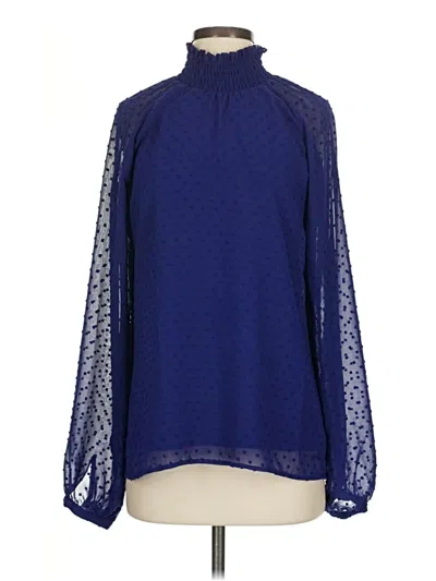 Pre-owned Yumi Kim Long Sleeve Blouse In Blue