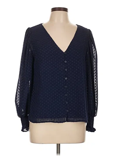 Pre-owned Yumi Kim Long Sleeve Blouse In Blue
