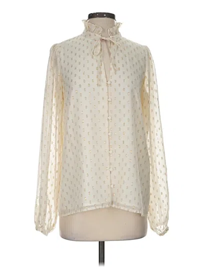 Pre-owned Yumi Kim Long Sleeve Blouse In Ivory