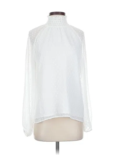 Pre-owned Yumi Kim Long Sleeve Blouse In White