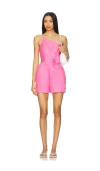 Yumi Kim Lorna Romper In Pink Linen