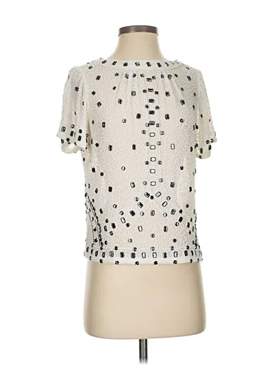 Pre-owned Yumi Kim Short Sleeve Blouse In White