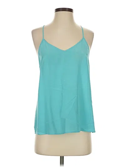 Pre-owned Yumi Kim Sleeveless Top Teal Halter Neckline Tops In Blue