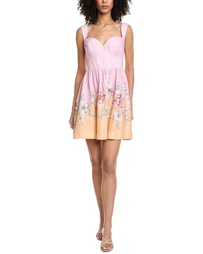 Yumi Kim Susana Linen-blend Mini Dress In Purple