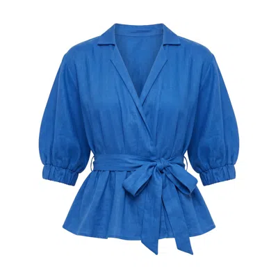 Yumi Kim Women's Blue Dara Linen Top