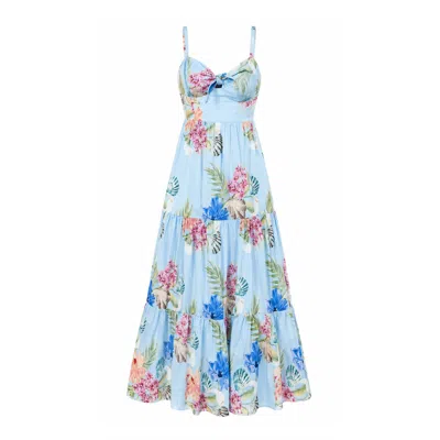 Yumi Kim Women's Blue Stassi Linen Maxi Dress