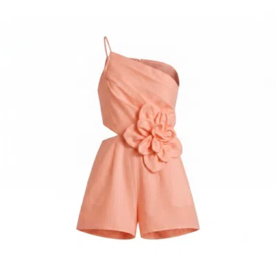 Yumi Kim Women's Orange Lorna Coral Linen Romper