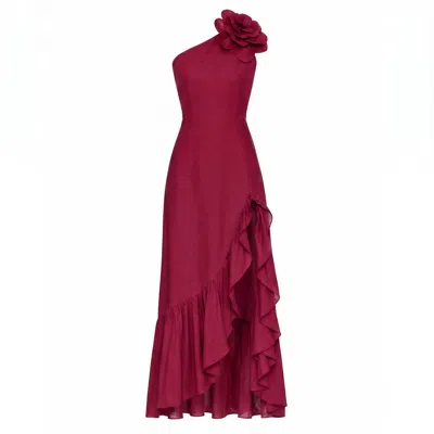 Yumi Kim Women's Red Rocky Burgundy Linen Dress