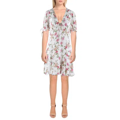 Yumi Kim Womens Floral Print Rayon Fit & Flare Dress