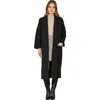 Yumi Knitted Maxi Cardigan With Pockets In Black