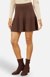 Yumi Knitted Pleated Mini Skirt In Multi