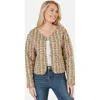 Yumi Reversible Floral Quilted Jacket In Neutral