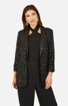 Yumi Sequin Blazer With Pockets In Multi