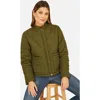 Yumi Short Quilted Jacket In Green