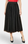 Yumi Sparkle Mesh Tulle Skirt In Black