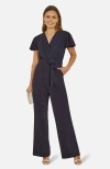 Yumi Sparkle Stretch Wrap Over Jumpsuit In Multi