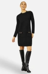 Yumi Tunic Sweater Dress In Black