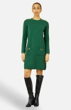 Yumi Tunic Sweater Dress In Green